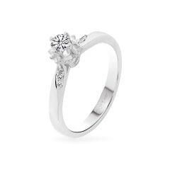 Nhẫn vàng trắng 14K gắn kim cương DOJI AFRB100164F2HA1