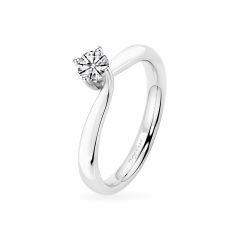 Nhẫn vàng trắng 14K gắn kim cương DOJI AFRB100217F2HA1