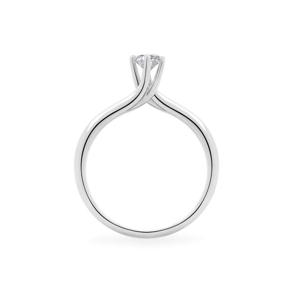 Nhẫn vàng trắng 14K gắn kim cương DOJI AFRB100217F2HA1