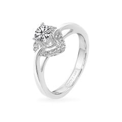 Nhẫn vàng trắng 14K gắn kim cương DOJI AFRB100247F2HA1