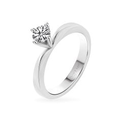 Nhẫn vàng trắng 14K gắn kim cương DOJI AFRB100321F2HA1