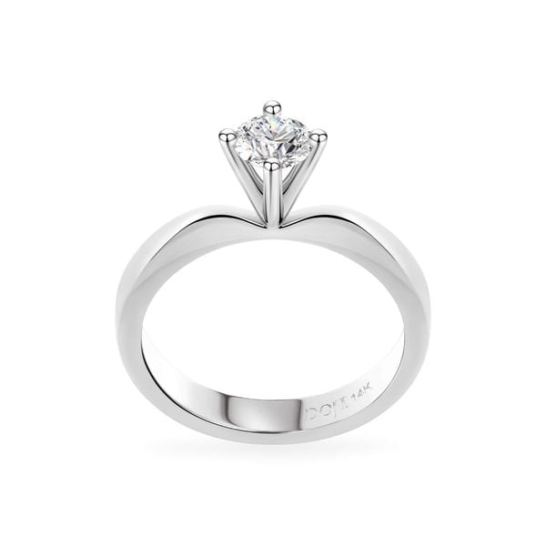 Nhẫn vàng trắng 14K gắn kim cương DOJI AFRB100321F2HA1