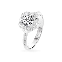 Nhẫn vàng trắng 14K gắn kim cương DOJI AFRB102216F2HA1