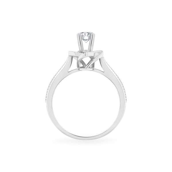 Nhẫn vàng trắng 14K gắn kim cương DOJI AFRB200205F2HA1