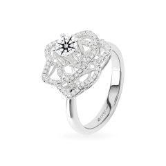 Nhẫn vàng trắng 14K gắn kim cương DOJI AFRB200259F2HA1