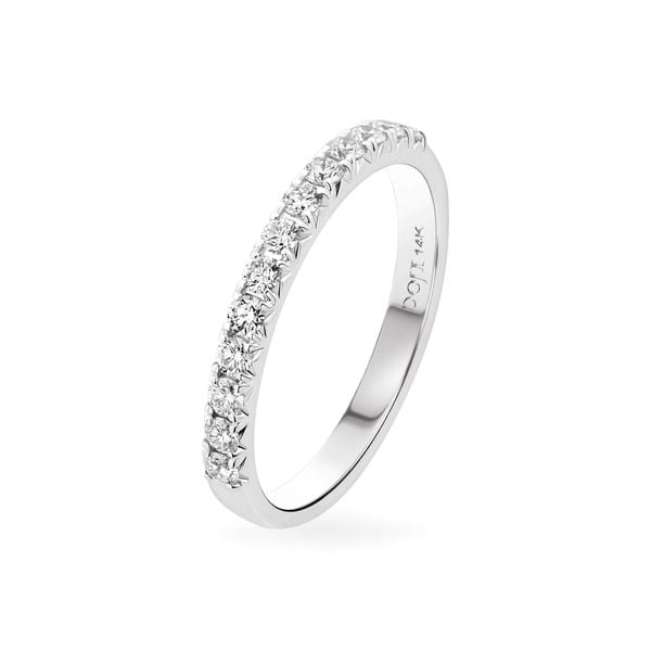 Nhẫn vàng trắng 14K gắn kim cương DOJI AFRB902516F2ML1