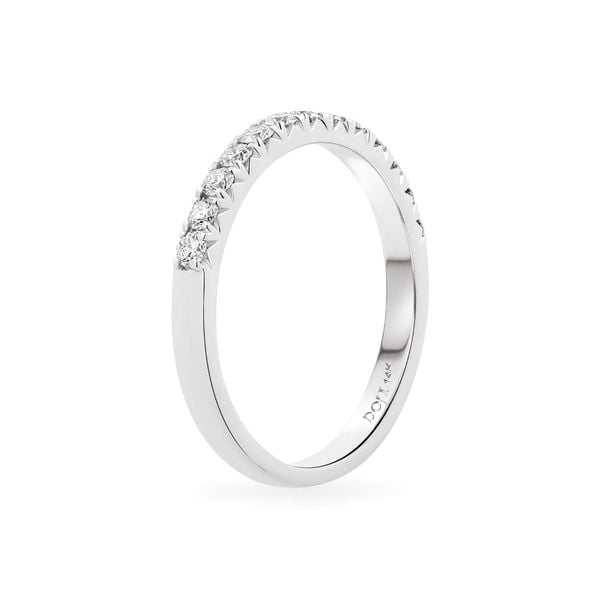 Nhẫn vàng trắng 14K gắn kim cương DOJI AFRB902516F2ML1