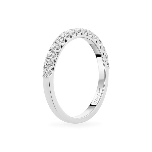 Nhẫn vàng trắng 14K gắn kim cương DOJI AFRB902517F2ML1