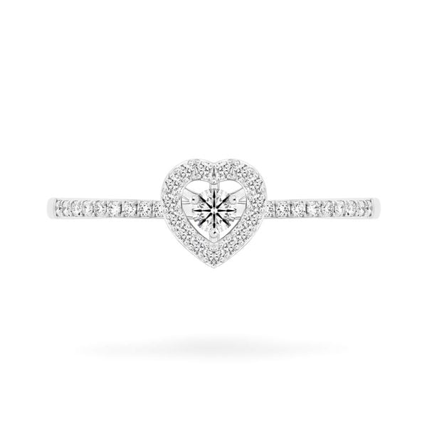 Nhẫn vàng trắng 14K gắn kim cương DOJI AFRB902529F2HA1