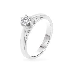 Nhẫn đính hôn vàng trắng 14K gắn kim cương DOJI AFRE000021F2DA1