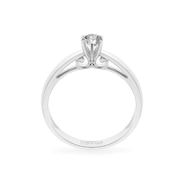 Nhẫn đính hôn vàng trắng 14K gắn kim cương DOJI AFRE000021F2NN1