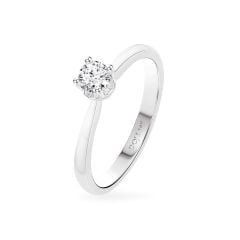 Nhẫn đính hôn vàng trắng 14K gắn kim cương DOJI AFRE000028F2NN1