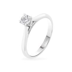 Nhẫn đính hôn vàng trắng 14K gắn kim cương DOJI AFRE000034F2DA1