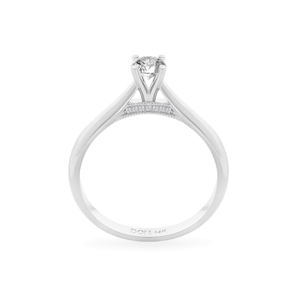 Nhẫn đính hôn vàng trắng 14K gắn kim cương DOJI AFRE000034F2DA1