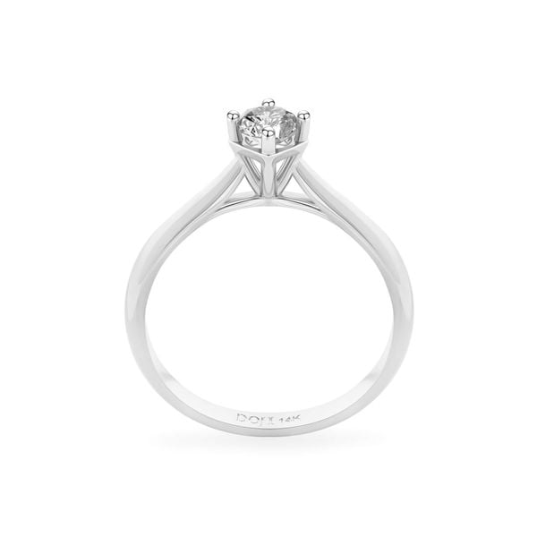 Nhẫn đính hôn vàng trắng 14K gắn kim cương DOJI AFRE000074F2DA1