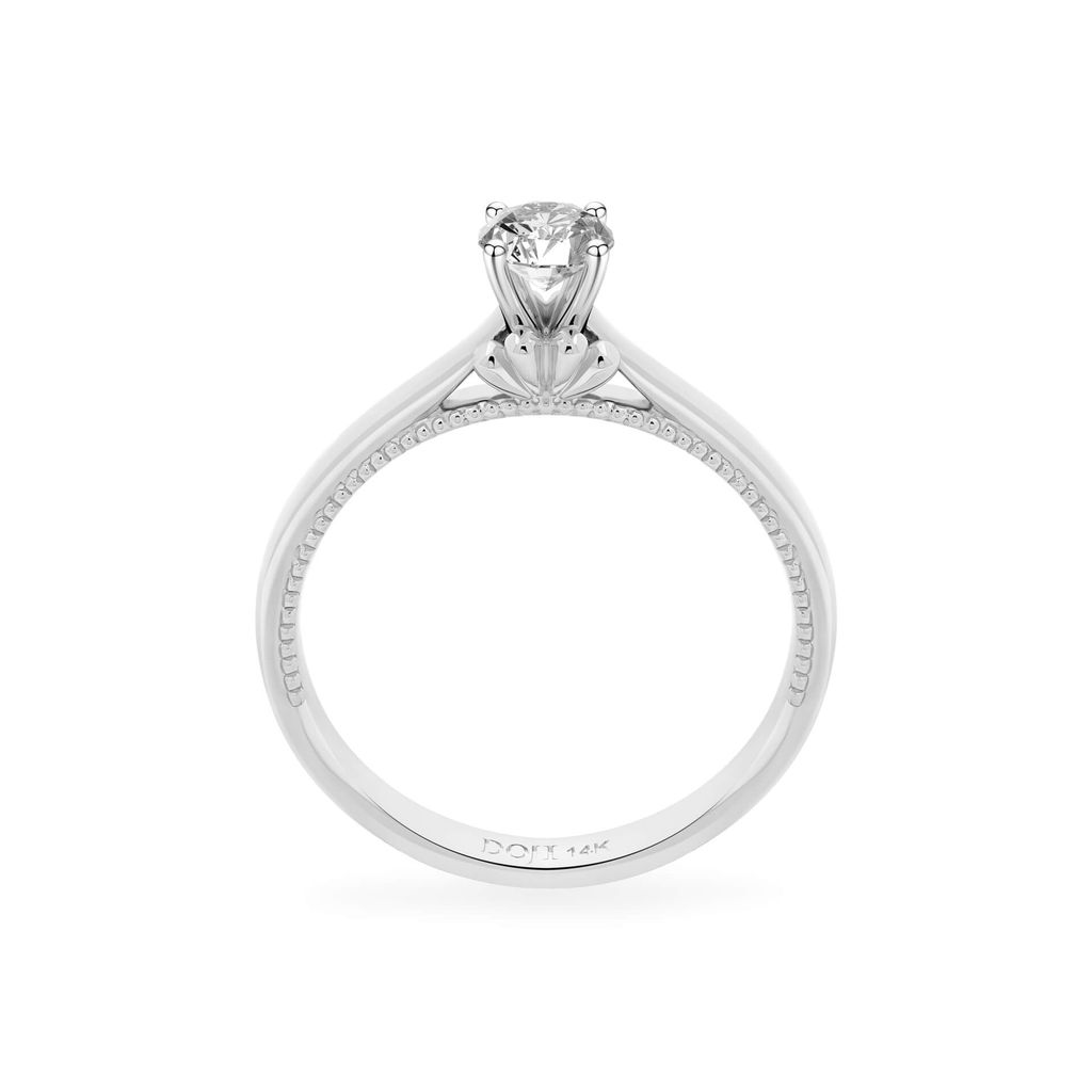 Nhẫn đính hôn vàng trắng 14K gắn kim cương DOJI AFRE000076F2NN1 