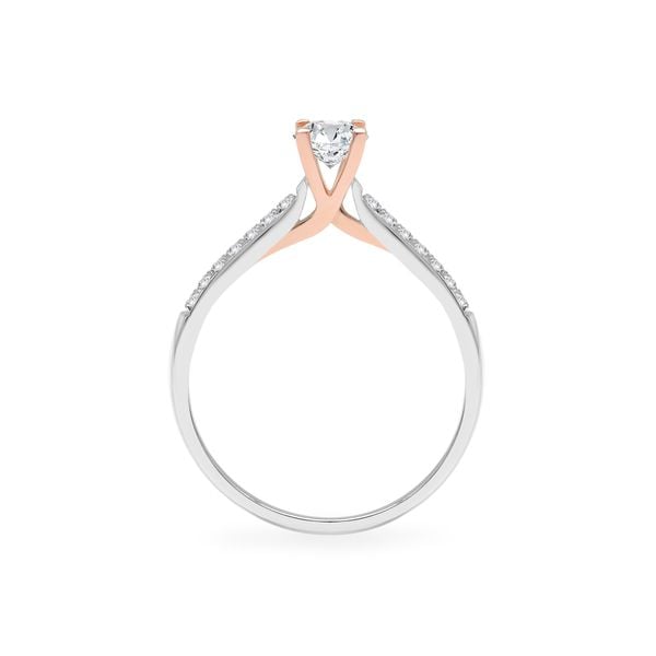 Nhẫn đính hôn vàng 14K gắn kim cương DOJI AFRE000083F6NN1