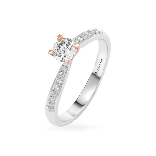 Nhẫn đính hôn vàng 14K gắn kim cương DOJI AFRE000084F6NN1