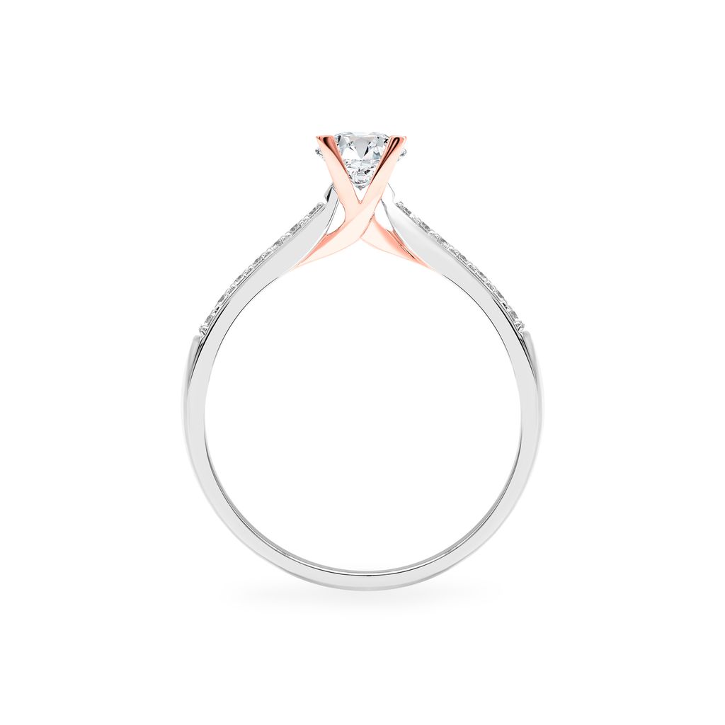 Nhẫn đính hôn vàng 14K gắn kim cương DOJI AFRE000084F6NN1 