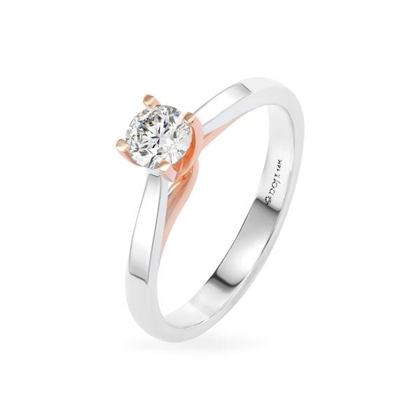 Nhẫn đính hôn vàng 14K gắn kim cương DOJI AFRE000086F6NN1