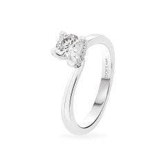 Nhẫn đính hôn vàng trắng 14K gắn kim cương DOJI AFRE000089F2NN1