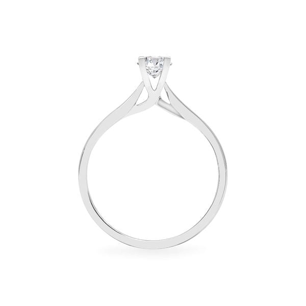 Nhẫn đính hôn vàng trắng 14K gắn kim cương DOJI AFRE000090F2NN1