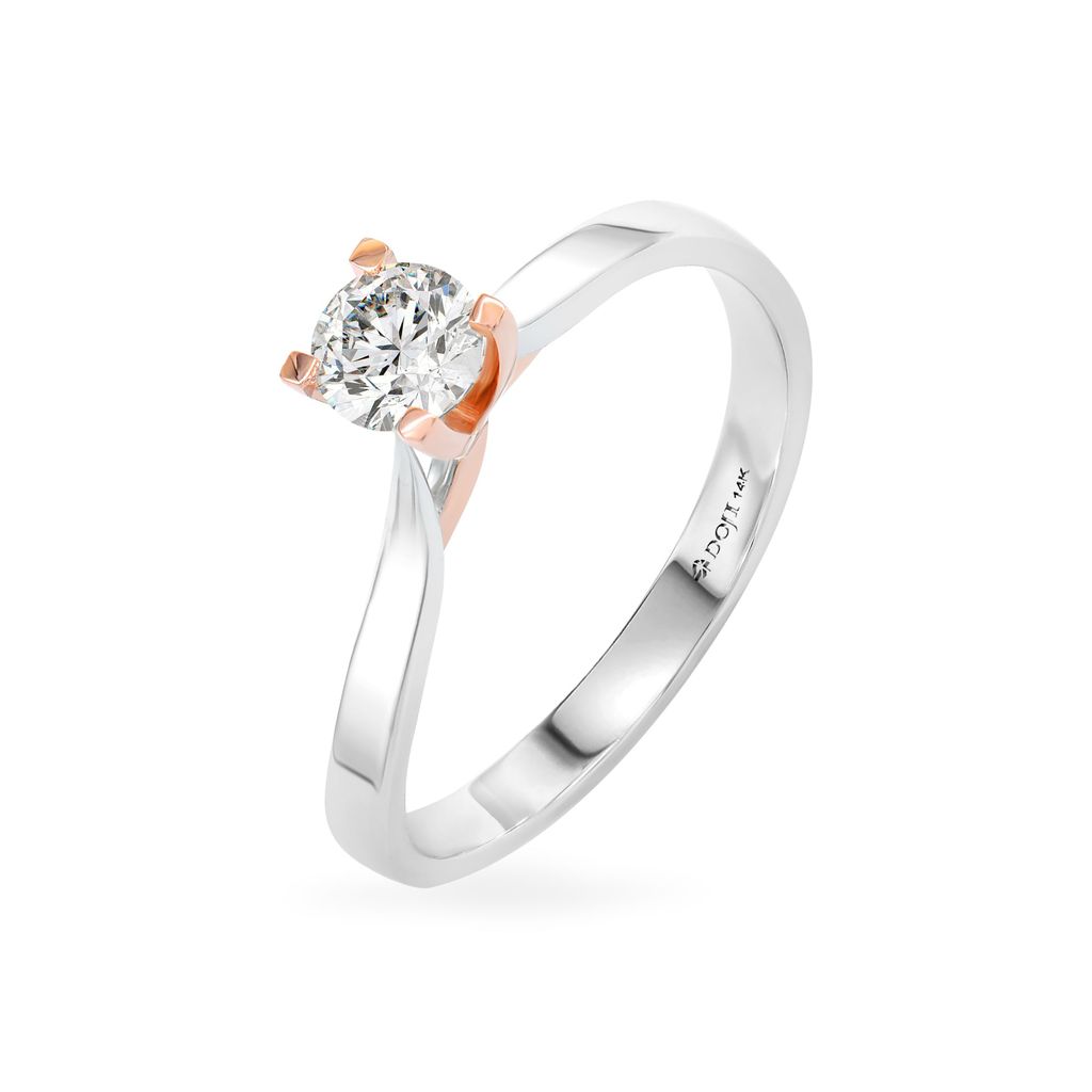 Nhẫn đính hôn vàng 14K gắn kim cương DOJI AFRE000090F6NN1 