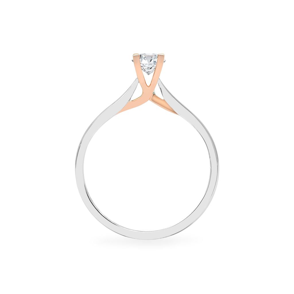 Nhẫn đính hôn vàng 14K gắn kim cương DOJI AFRE000090F6NN1 