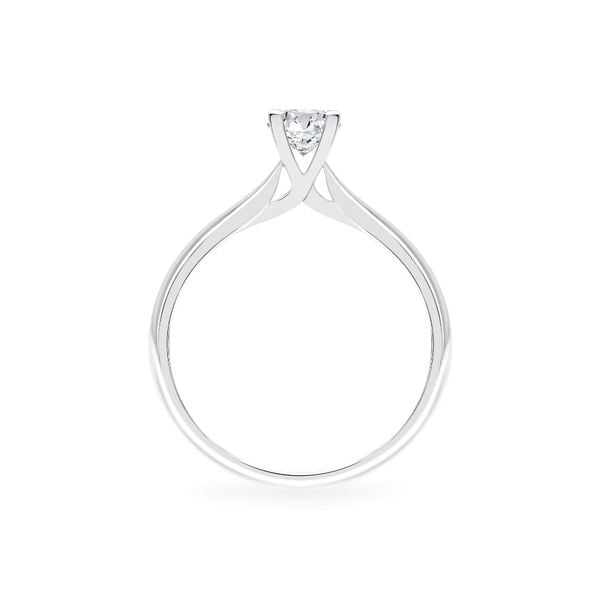 Nhẫn đính hôn vàng trắng 14K gắn kim cương DOJI AFRE000082F2NN1