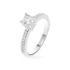 Nhẫn đính hôn vàng trắng 14K gắn kim cương DOJI AFRE010019F2NN1