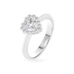 Nhẫn đính hôn vàng trắng 14K gắn kim cương DOJI AFRE010020F2NN1