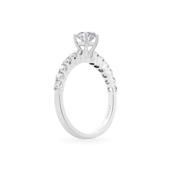 Nhẫn đính hôn vàng trắng 14K gắn kim cương DOJI AFRE000108F2NN1