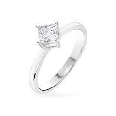 Nhẫn đính hôn vàng trắng 14K gắn kim cương DOJI AFRE000109F2NN1