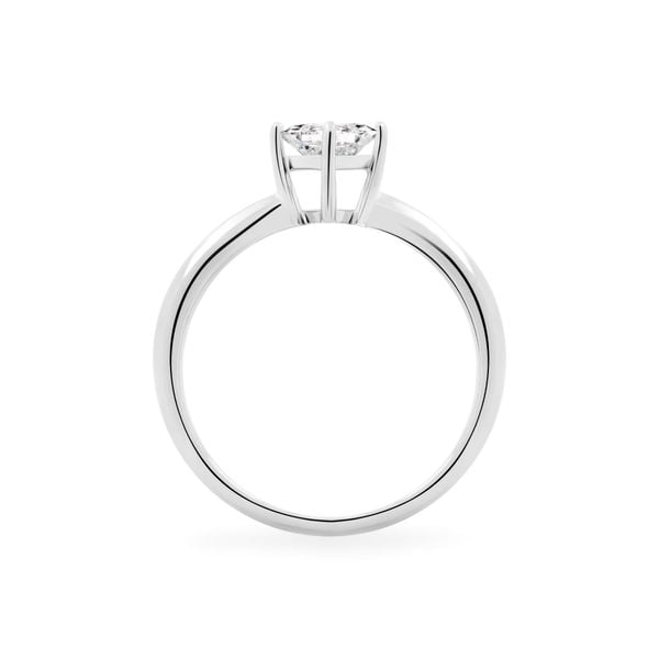 Nhẫn đính hôn vàng trắng 14K gắn kim cương DOJI AFRE000109F2NN1