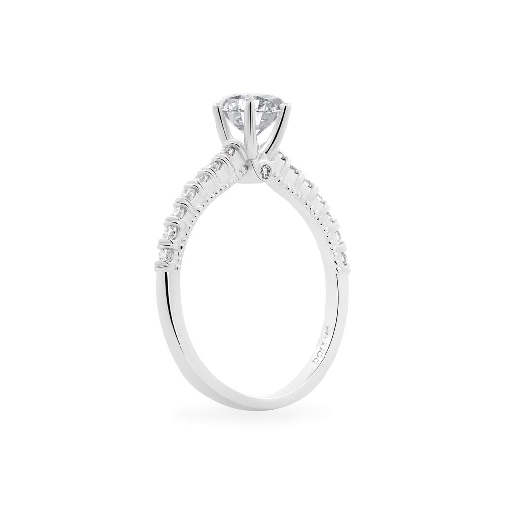 Nhẫn đính hôn vàng trắng 14K gắn kim cương DOJI AFRE000105F2NN1 