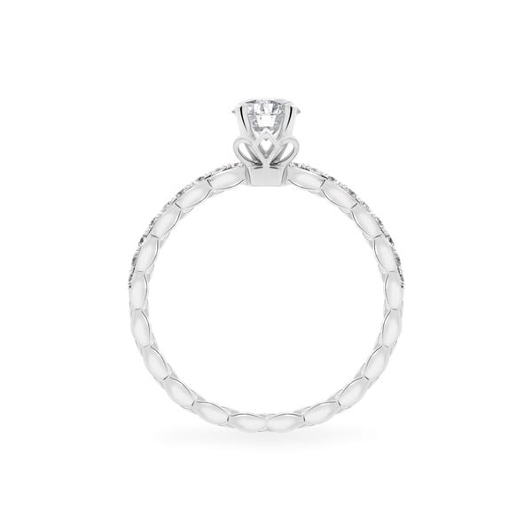 Nhẫn đính hôn vàng trắng 14K gắn kim cương DOJI AFRE000117F2NN1