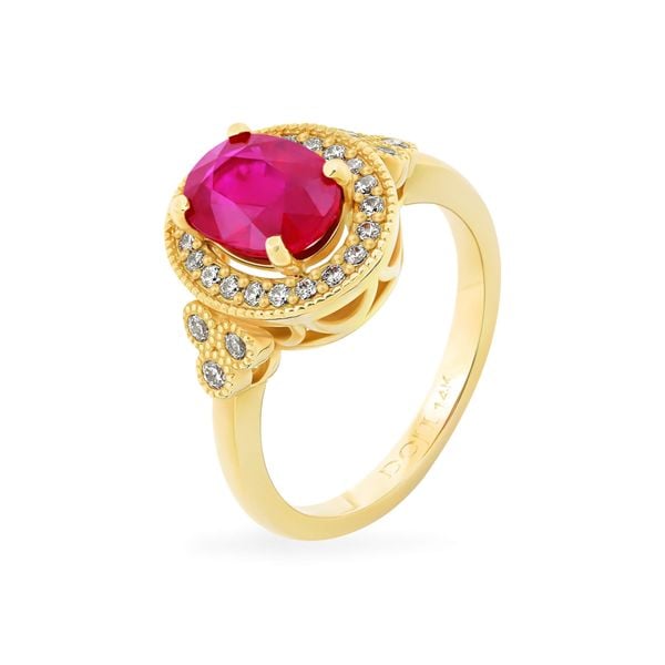 Nhẫn vàng vàng 14K gắn đá ruby DOJI AFRH000466F1RU1