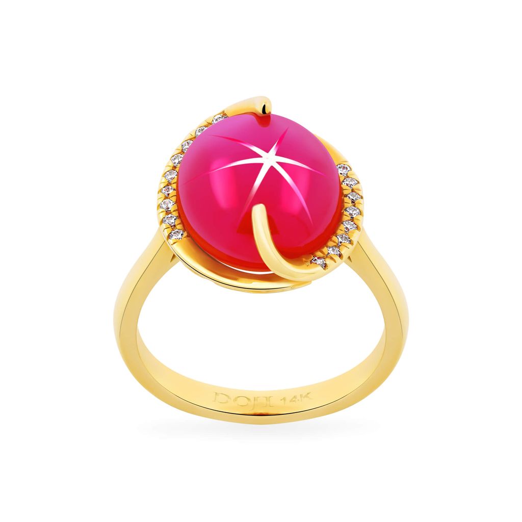 Nhẫn vàng vàng 14K gắn đá ruby DOJI AFRH000504F1RU1 
