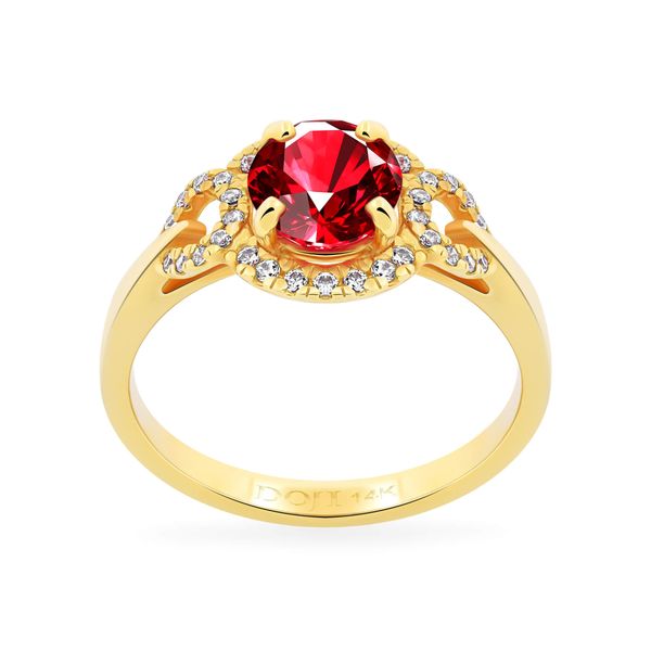 Nhẫn vàng vàng 14K gắn đá ruby DOJI AFRH000520F1RU1