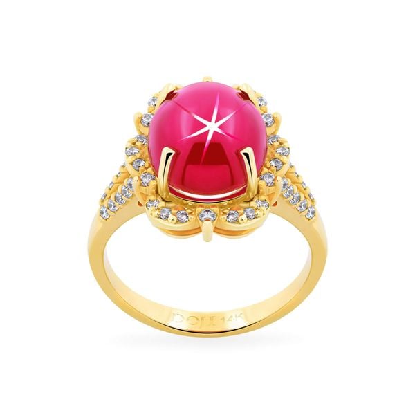 Nhẫn vàng vàng 14K gắn đá ruby DOJI AFRH000844F1RU1