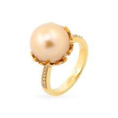 Nhẫn vàng vàng 18K gắn ngọc trai DOJI AFRI002500D1SS1