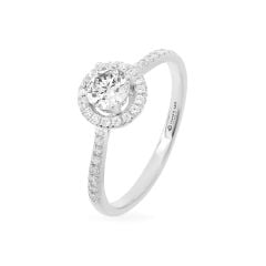 Nhẫn nữ vàng trắng 14K gắn đá CZ DOJI AFRJ000008F2CZ1