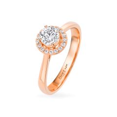 Nhẫn vàng hồng 14K gắn đá CZ DOJI AFRJ000009F3CZ1