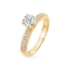 Nhẫn vàng vàng 14K gắn đá CZ DOJI AFRJ000012F1CZ1