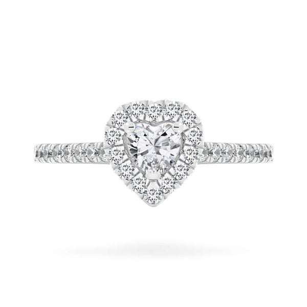 Nhẫn vàng trắng 14K gắn đá CZ DOJI AFRJ000038F2CZ1