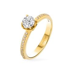 Nhẫn vàng vàng 14K gắn đá CZ DOJI AFRJ000047F1CZ1