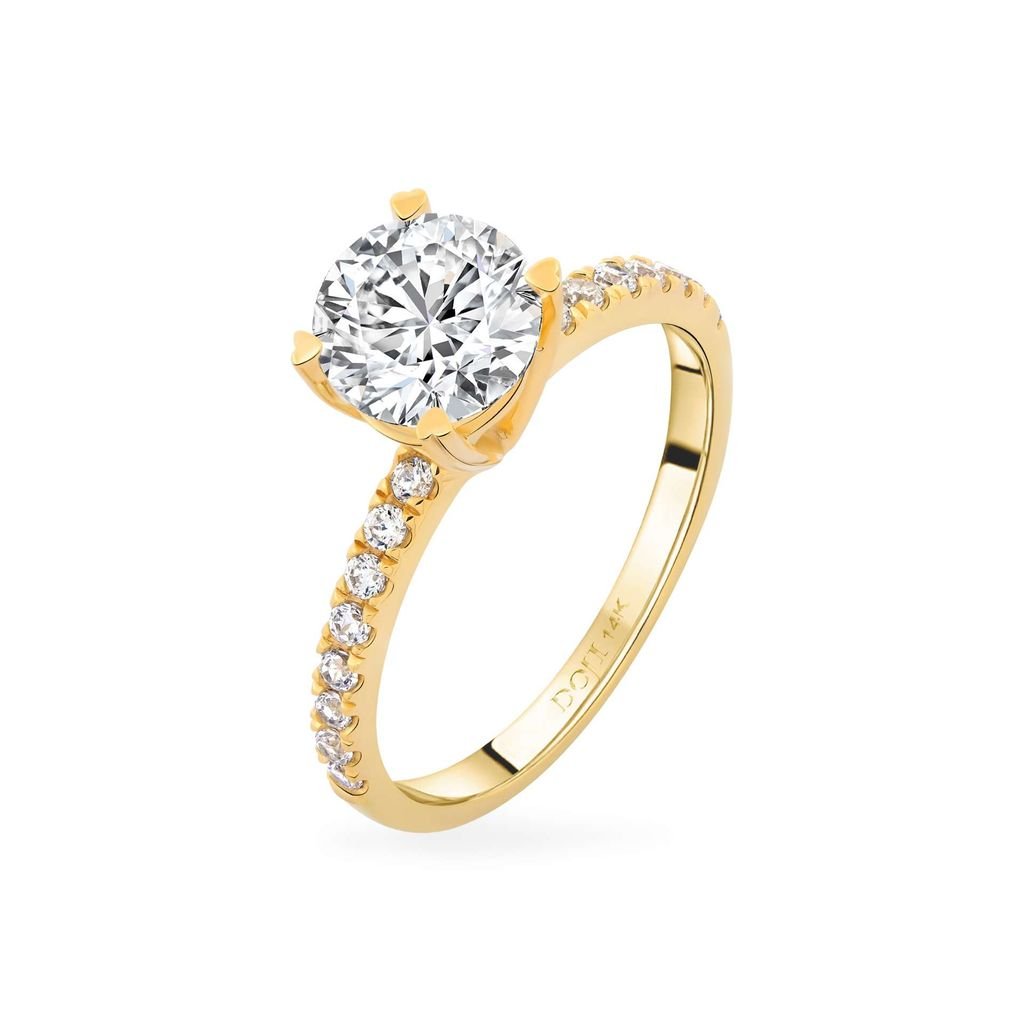 Nhẫn vàng vàng 14K gắn đá CZ DOJI AFRJ000048F1CZ1 