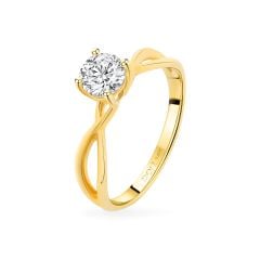 Nhẫn vàng vàng 14K gắn đá CZ DOJI AFRJ000050F1CZ1