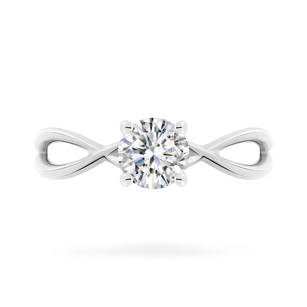 Nhẫn vàng trắng 14K gắn đá CZ DOJI AFRJ000050F2CZ1