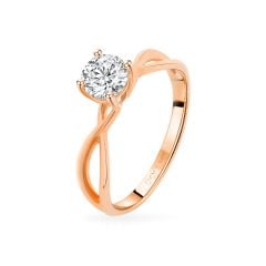 Nhẫn vàng hồng 14K gắn đá CZ DOJI AFRJ000050F3CZ1